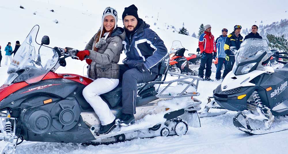 Yılbaşı tatilini Uludağ’da geçirdiler