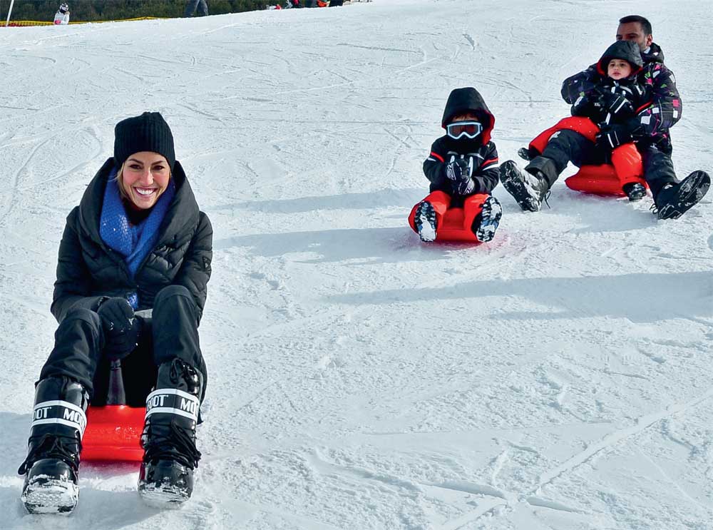 Palandöken’de kar ve kayağın tadını çıkardılar