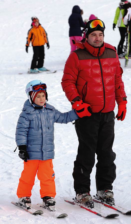 Kartalkaya'da karın tadını çıkarttılar