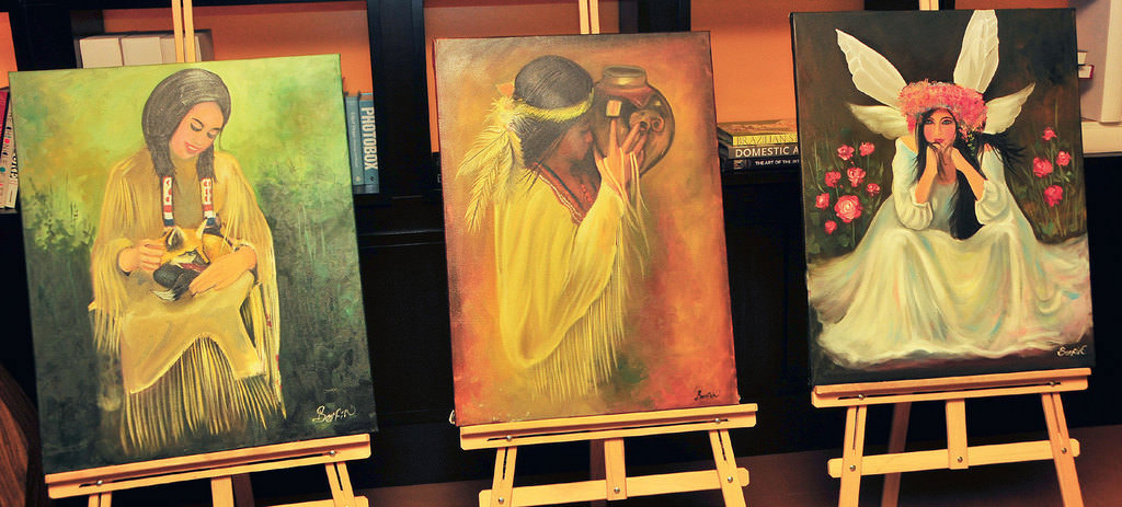 Sanatçı ve futbolcular sergide buluştu