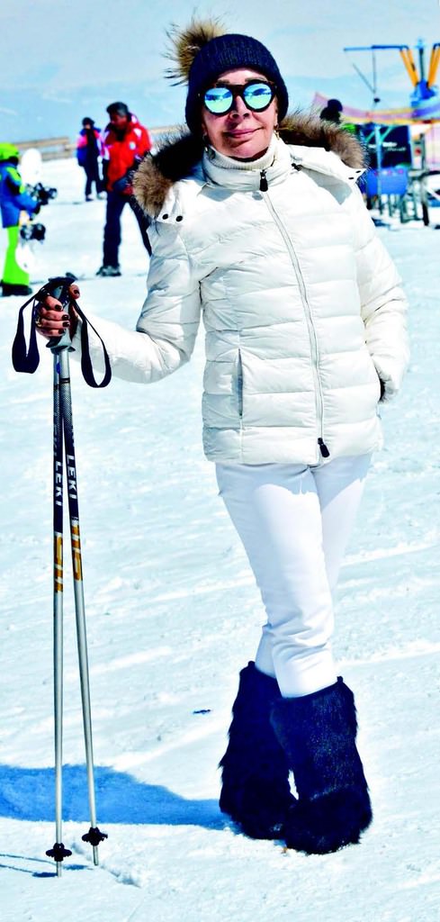 Kış sezonunun son kayak partisi