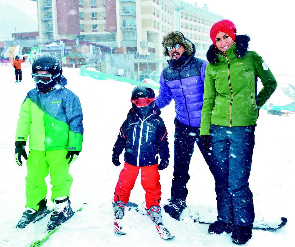 Kış sezonunun son kayak partisi