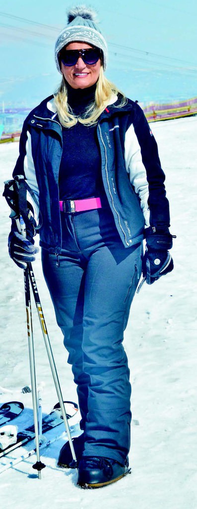 Kış sezonunun son kayak partisi