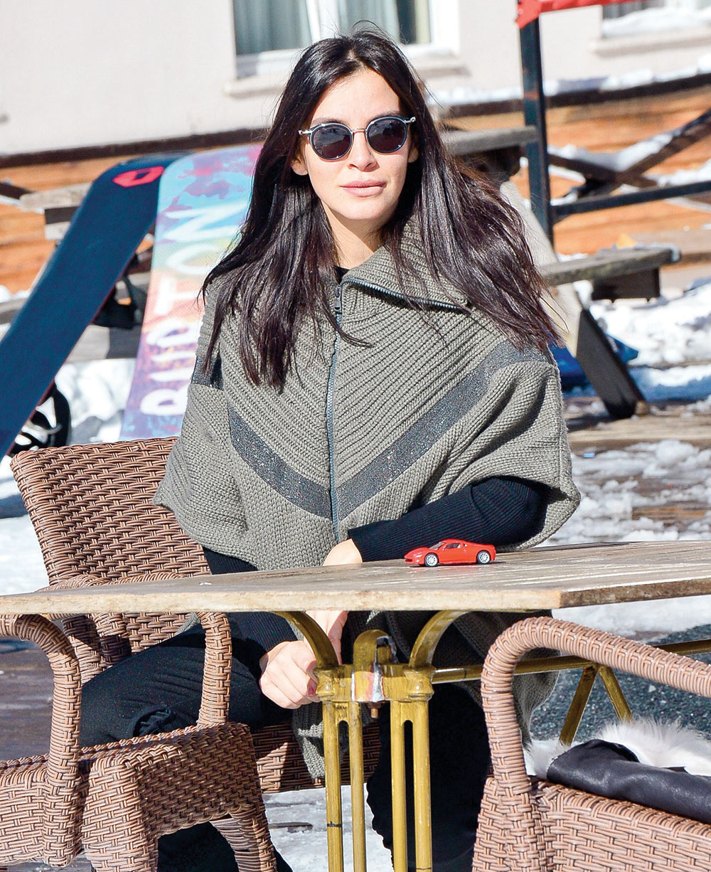 'Beyaz Cennet'te kayak keyfi