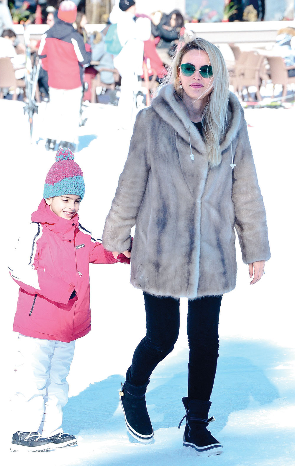 'Beyaz Cennet'te kayak keyfi