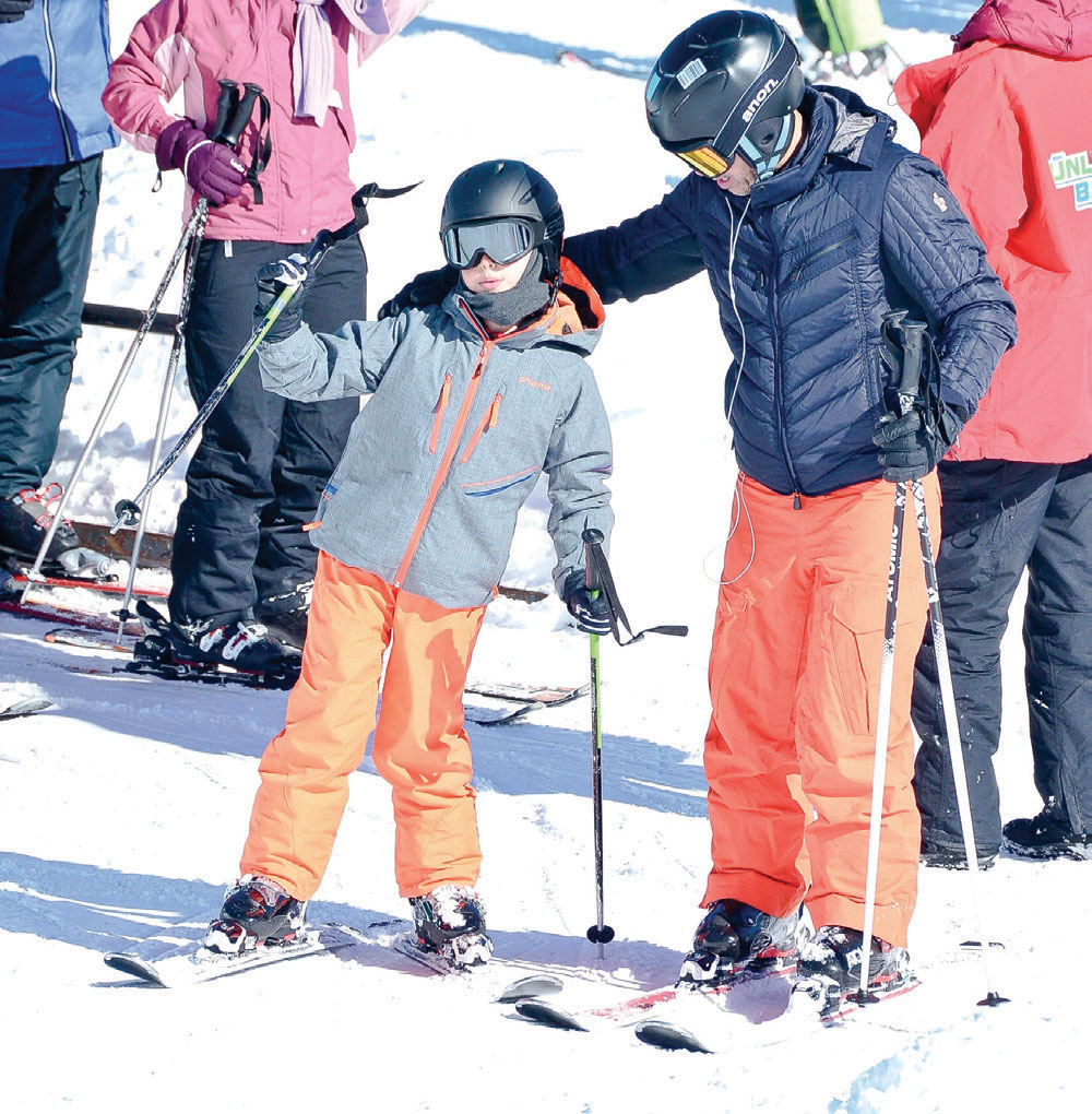 'Beyaz Cennet'te kayak keyfi