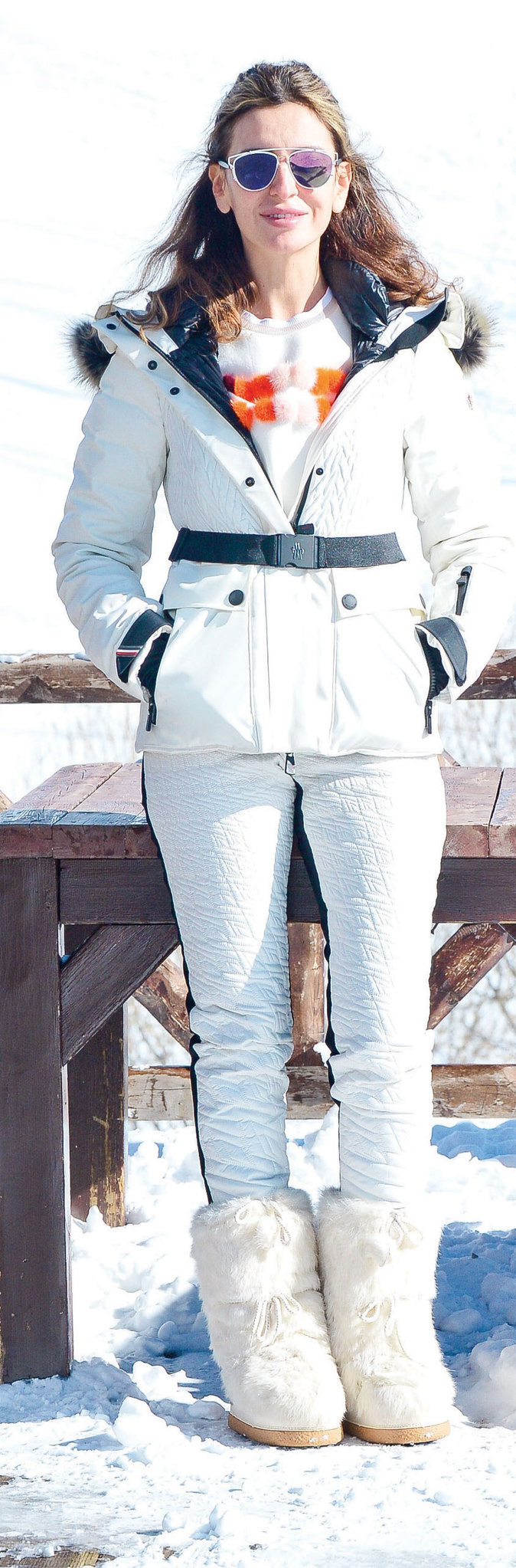 'Beyaz Cennet'te kayak keyfi