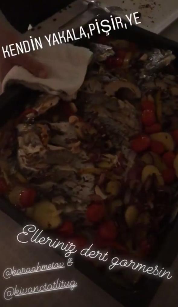 Kıvanç Tatlıtuğ tuttu, Başak Dizer pişirdi
