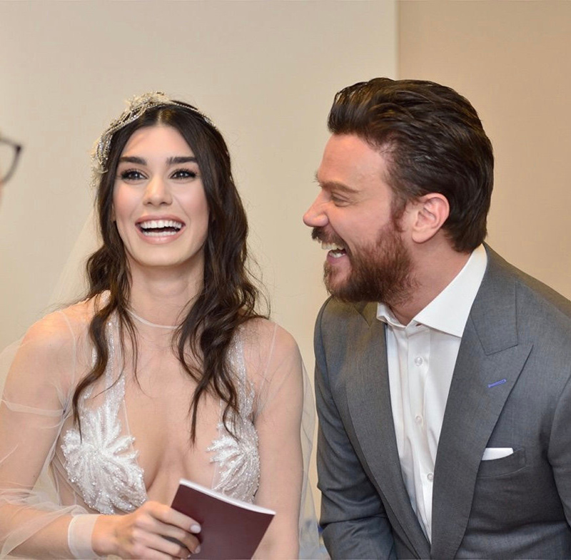 Sinan Akçıl ve Burcu Kıratlı'nın yeni nikah fotoğrafları