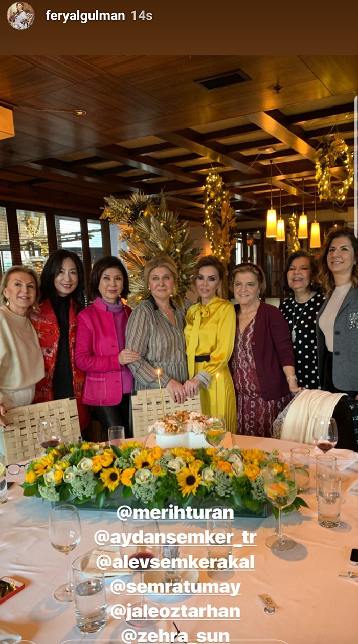Feryal Gülman'a sürpriz doğum günü partisi