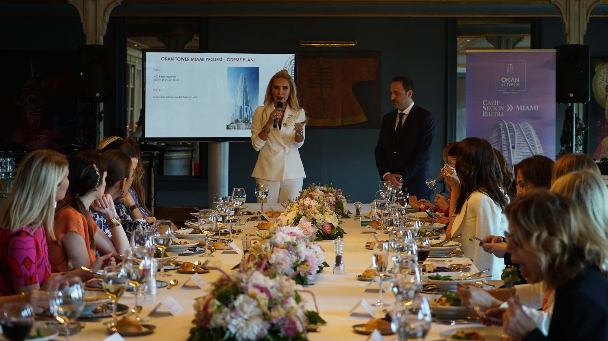 Işıl Reçber'li tanıtım davetinde bir araya geldiler