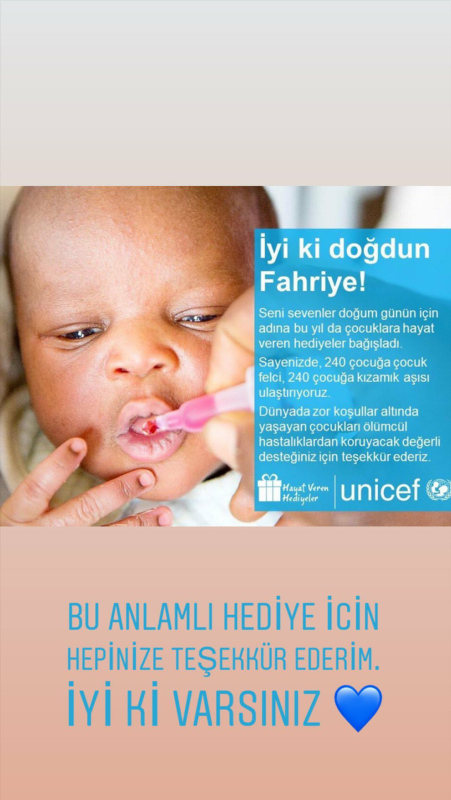 Fahriye Evcen'e hayranlarından anlamlı hediye