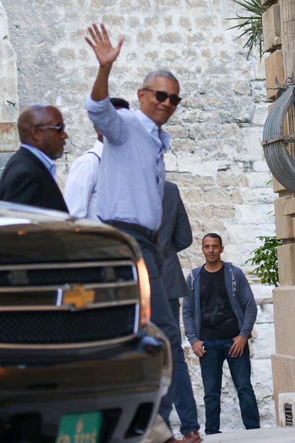 George Clooney ve Barack Obama tekne turunda