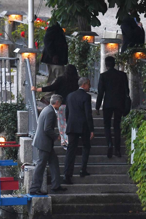 George Clooney ve Barack Obama tekne turunda