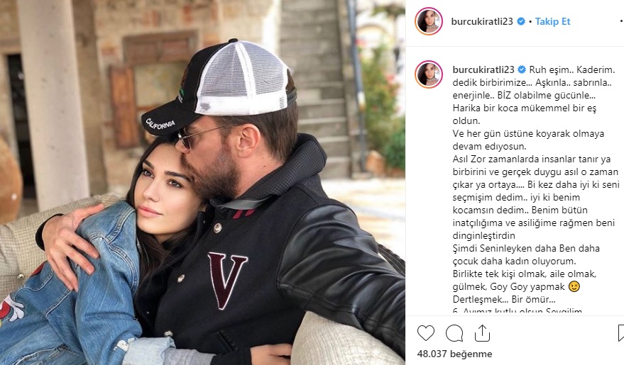 Burcu Kıratlı'dan eşi Sinan Akçıl için duygusal paylaşım
