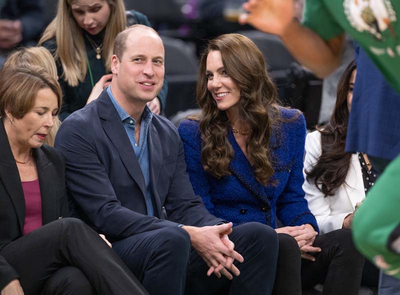 Prens William ve Prenses Kate NBA maçını izledi