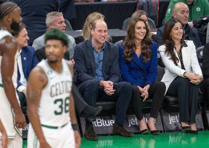 Prens William ve Prenses Kate NBA maçını izledi