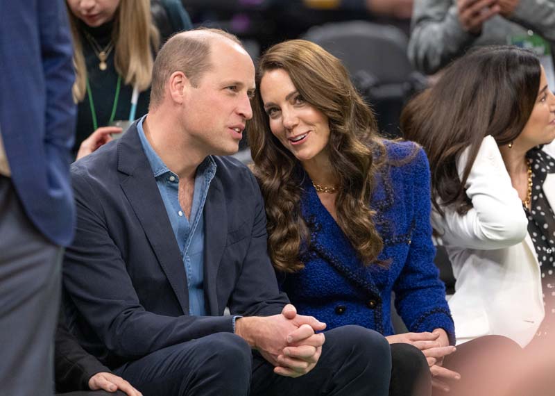Prens William ve Prenses Kate NBA maçını izledi