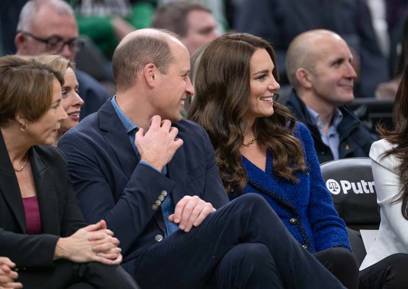 Prens William ve Prenses Kate NBA maçını izledi