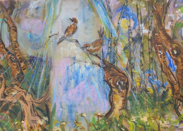 Duygularını resme döküyor