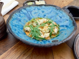 Curry mussels tempura