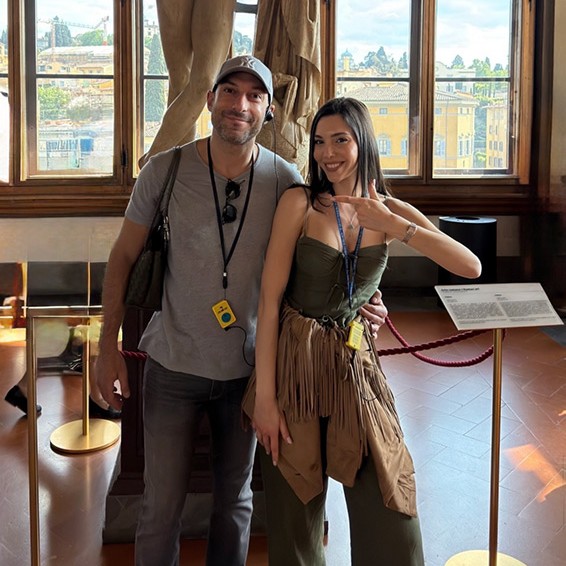 Allan Hakko ve Pelin Uluksar, Floransa’da müze turunda.