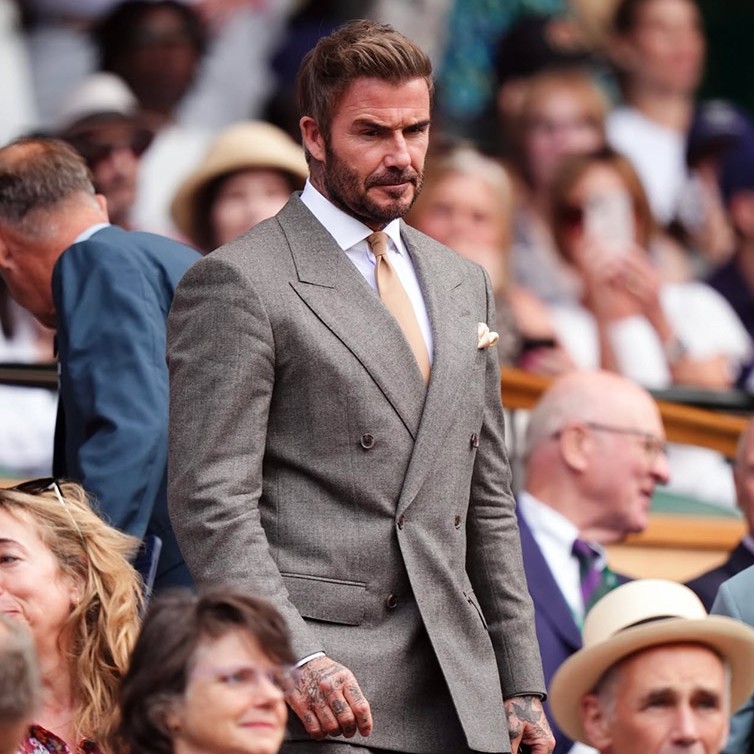 David Beckham, Wimbledon’da şıklığıyla yine gündem oldu