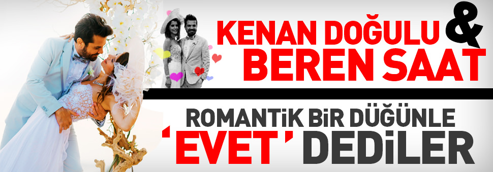 Romantik bir düğünle 'evet' dediler