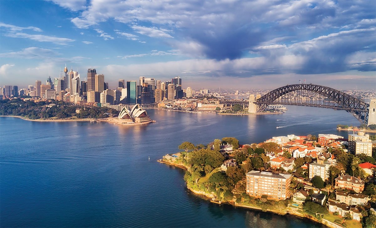 Doğal güzellikler içinde modern şehirler Avustralya