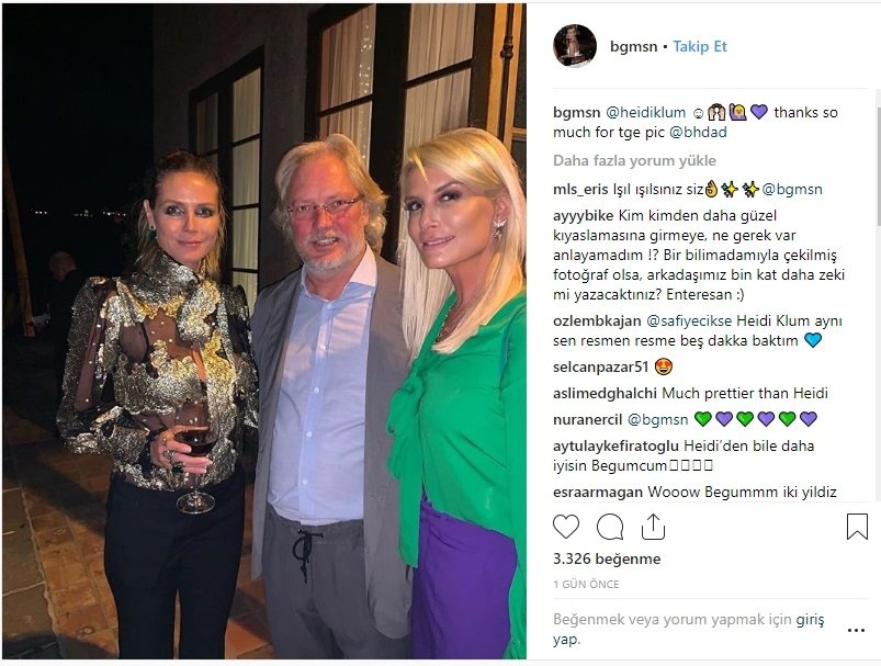 Begüm Şen, dünyaca ünlü model Heidi Klum ile bir araya geldi