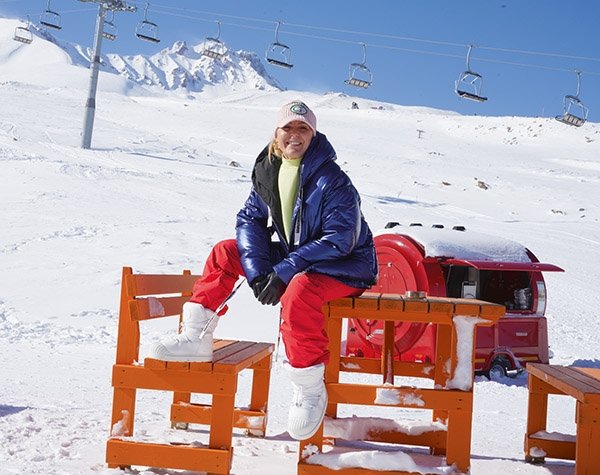 Erciyes'te karın keyfini çıkardılar