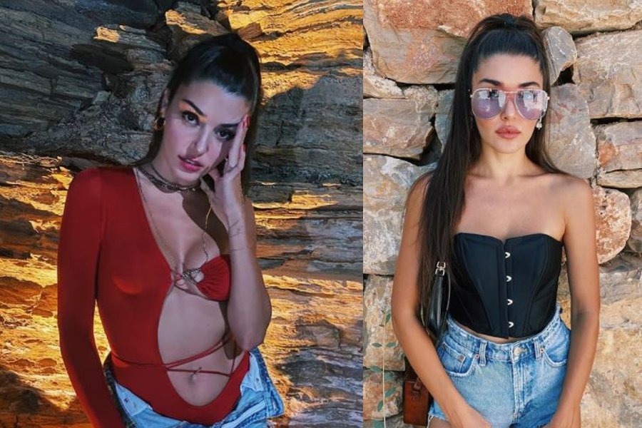 Hande Erçel'in tatil stili