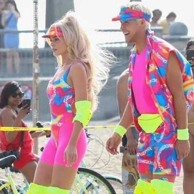 'Barbie' filminin setinden renkli kareler