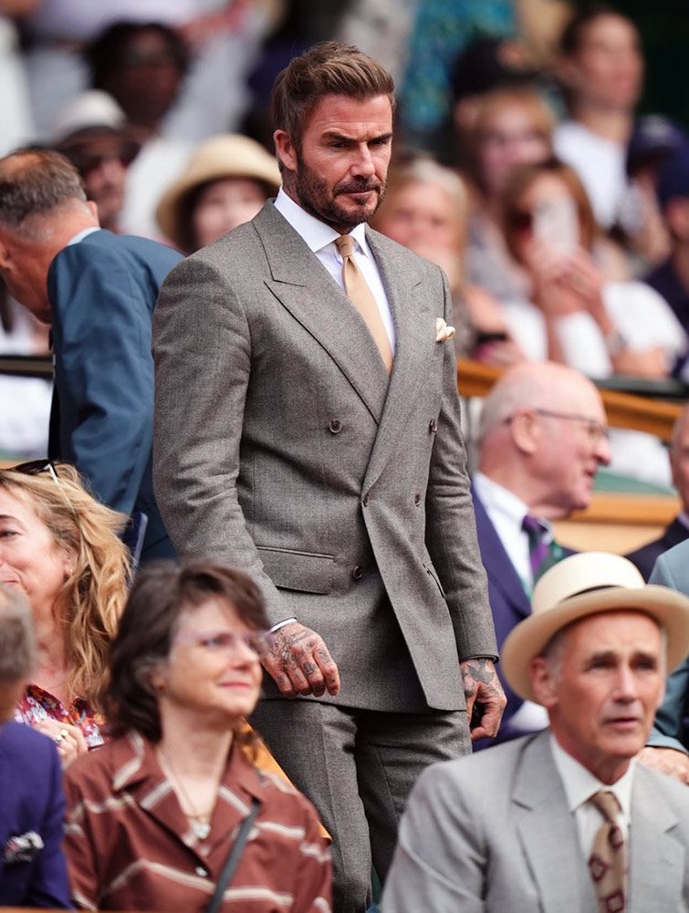David Beckham, Wimbledon’da şıklığıyla yine gündem oldu
